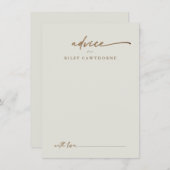 Moderne Gouden Script Boho Trouw Advieskaart Informatiekaartje (Voorkant / Achterkant)