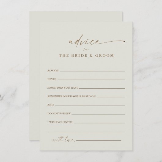 Moderne Gouden Script Boho Trouwadvieskaart Informatiekaartje (Voorkant / Achterkant)