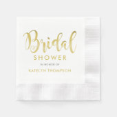 Moderne gouden script bruidsbruiloft servetten (Voorkant)