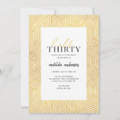 Moderne gouden script+ geometrische 30ste verjaard (Achterkant)