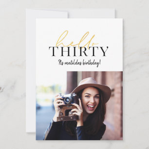 Moderne gouden script+ geometrische 30ste verjaard