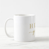 Moderne gouden script Hallo prachtig cadeau Koffiemok (Links)