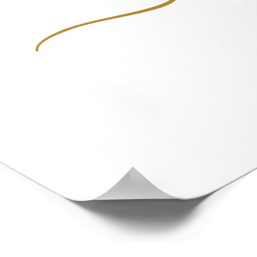 Moderne gouden script minimale bruiloft poster (Hoek)