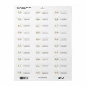 Moderne Gouden Script Monogram Retouradres Etiket (Full Sheet)
