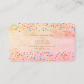 Moderne Gouden Script Regenboog Sprankels Visitekaartje (Achterkant)