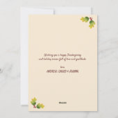 Moderne gouden script Thanksgiving fotokaart Feestdagenkaart (Achterkant)