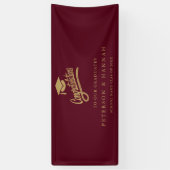 Moderne gouden script Tweeling Afstudeercongratula Spandoek (Verticaal)