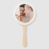 Moderne Gouden Script Typografie Foto Handwaaier (Achterkant)