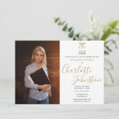Moderne gouden script verpleegkundige afstudeerfee kaart (Staand voorkant)