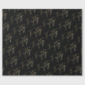 Moderne gouden script vijftig 50ste verpartij cadeaupapier (Vlak)