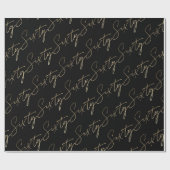 Moderne Gouden Script Zestig 60ste Verjaardagsfees Cadeaupapier (Vlak)