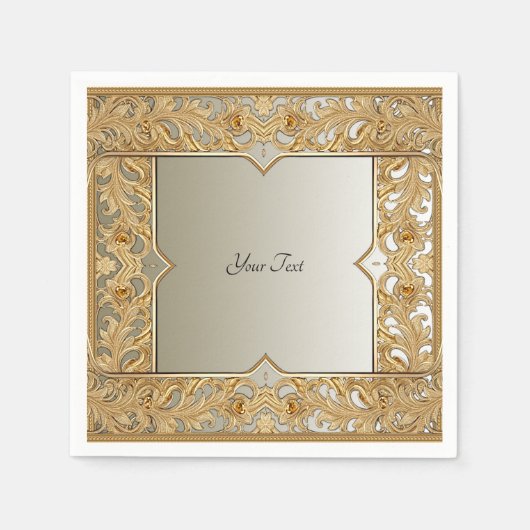 Moderne gouden  servetten (Voorkant)