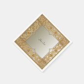 Moderne gouden  servetten (Hoek)
