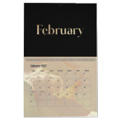 Moderne Gouden Shimmer Chic Kalender (Feb 2027)
