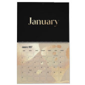Moderne Gouden Shimmer Chic Kalender (Jan 2027)