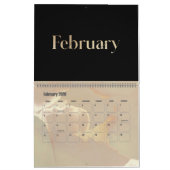 Moderne Gouden Shimmer Chic Kalender (Feb 2026)