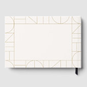 Moderne Gouden Sieraden Crème Bruiloft Gastenboek (Achterkant)
