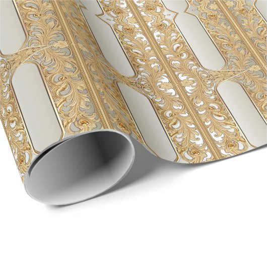 Moderne Gouden Sierlijke Inpakpapier (Rol Hoek)