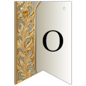 Moderne gouden sierlijke vlaggenlijn vlag vlaggetjes (Tweede vlag)