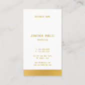 Moderne Gouden Sjabloon Trendy Monogram Elegant Visitekaartje (Achterkant)