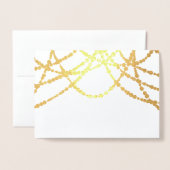 Moderne gouden slingerlichten voor bruidsmeisje folie kaarten (Met envelop)