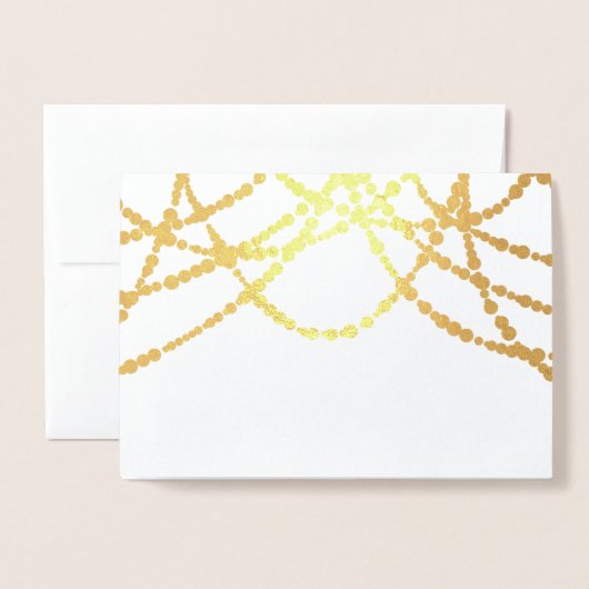 Moderne gouden slingerlichten voor bruidsmeisje folie kaarten (Met envelop)