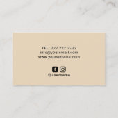 Moderne Gouden Spiraalvormige Make-up Kunstenaar H Visitekaartje (Achterkant)