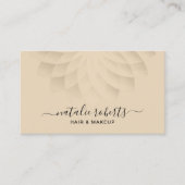 Moderne Gouden Spiraalvormige Make-up Kunstenaar H Visitekaartje (Voorkant)