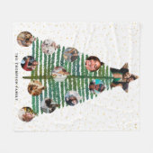 Moderne Gouden Sterren 12 Foto Collage Family Tree Fleece Deken (Voorkant (Horizontaal))