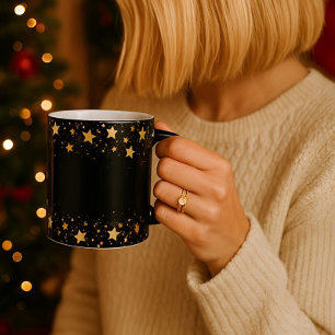 Moderne gouden sterren MAGIC-MOK Magische Mok