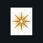 Moderne gouden sterrenkunst uit de middeleeuwen canvas afdruk<br><div class="desc">Het moderne, geïnspireerde ontwerp uit de midden-eeuw met retro gouduitbarsting als brandpunt, aangevuld met moderne starst design-elementen. Eenvoudig, schoon design met een gouden en witte kleur. Eén ontwerp van een coördinerend collectie. Ontworpen als sjabloon, kunt u uw eigen douaneontwerp creëer door de verstrekte gebieden te gebruiken, of de "bericht"knoop te...</div>
