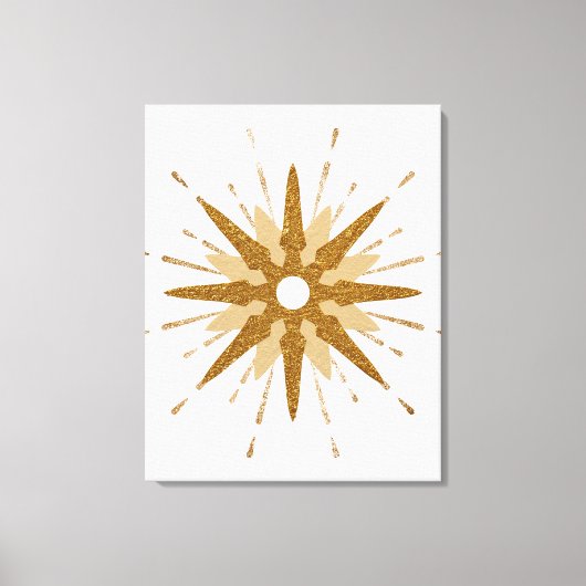 Moderne gouden sterrenkunst uit de middeleeuwen canvas afdruk (Voorkant)