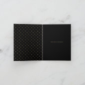 Moderne gouden stip met kerstfeestdag feestdagen kaart (Binnen)