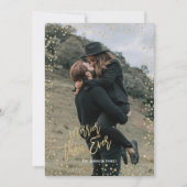 Moderne gouden stip met kerstfeestdag feestdagenkaart (Voorkant)