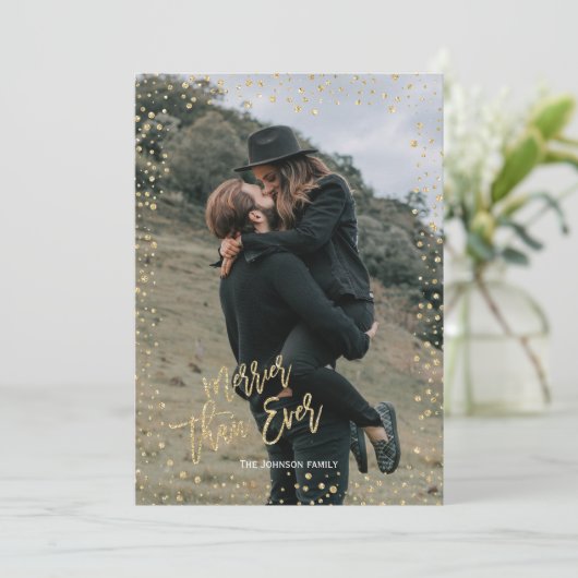 Moderne gouden stip met kerstfeestdag feestdagenkaart