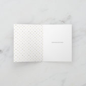 Moderne gouden stip met witte letters Prettige fee Feestdagen Kaart (Binnen)