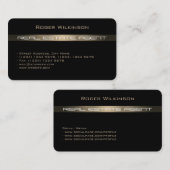 Moderne gouden streep cover visitekaartje (Voorkant / Achterkant)