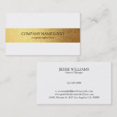 Moderne gouden streep op wit visitekaartje (Voorkant / Achterkant)