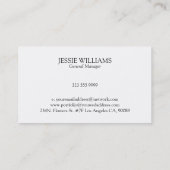 Moderne gouden streep op wit visitekaartje (Achterkant)