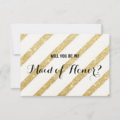 Moderne gouden streep... word je mijn vriendin van kaart (Voorkant)