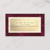 Moderne Gouden Strepen, Frame Rode Sieraden Ontwer Visitekaartje (Achterkant)