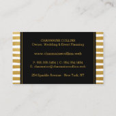 Moderne gouden strepen visitekaartje (Achterkant)