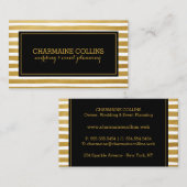 Moderne gouden strepen visitekaartje (Voorkant / Achterkant)