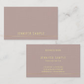 Moderne gouden tekst Sjabloon Elegant Professional Visitekaartje (Voorkant / Achterkant)