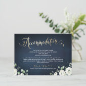 Moderne gouden tongbeukenbloemige accommodatie informatiekaartje (Staand voorkant)