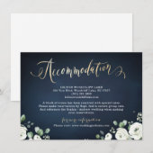 Moderne gouden tongbeukenbloemige accommodatie informatiekaartje (Voorkant / Achterkant)