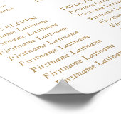 Moderne gouden tropische weddenschappen poster (Hoek)