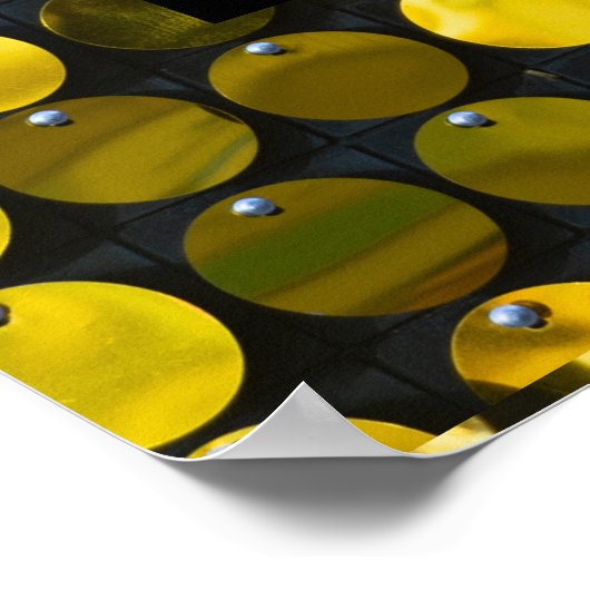 Moderne gouden trouwfoto poster (Hoek)