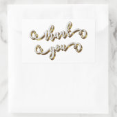 Moderne Gouden Typografie Dank Je  Rechthoekige Sticker (Tas)