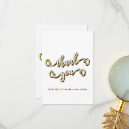 Moderne gouden typografie dank je wel bedankkaart